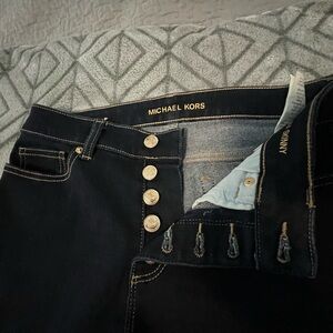 Dark blue size 4, Michael Kors button fly jeans